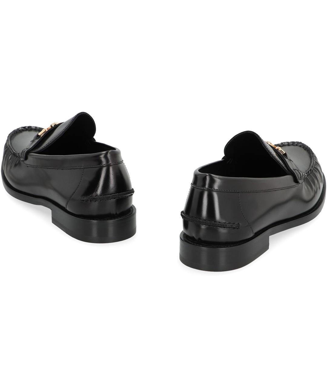 VERSACE Черные кожаные лоферы, фото 4
