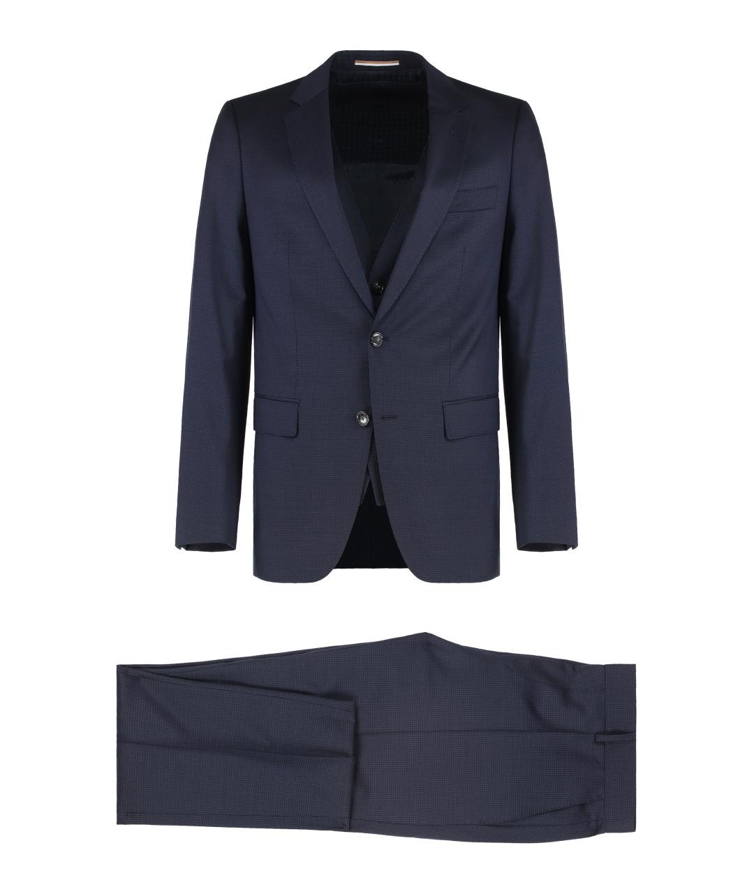 HUGO BOSS Темно-синий классический костюм, фото 1