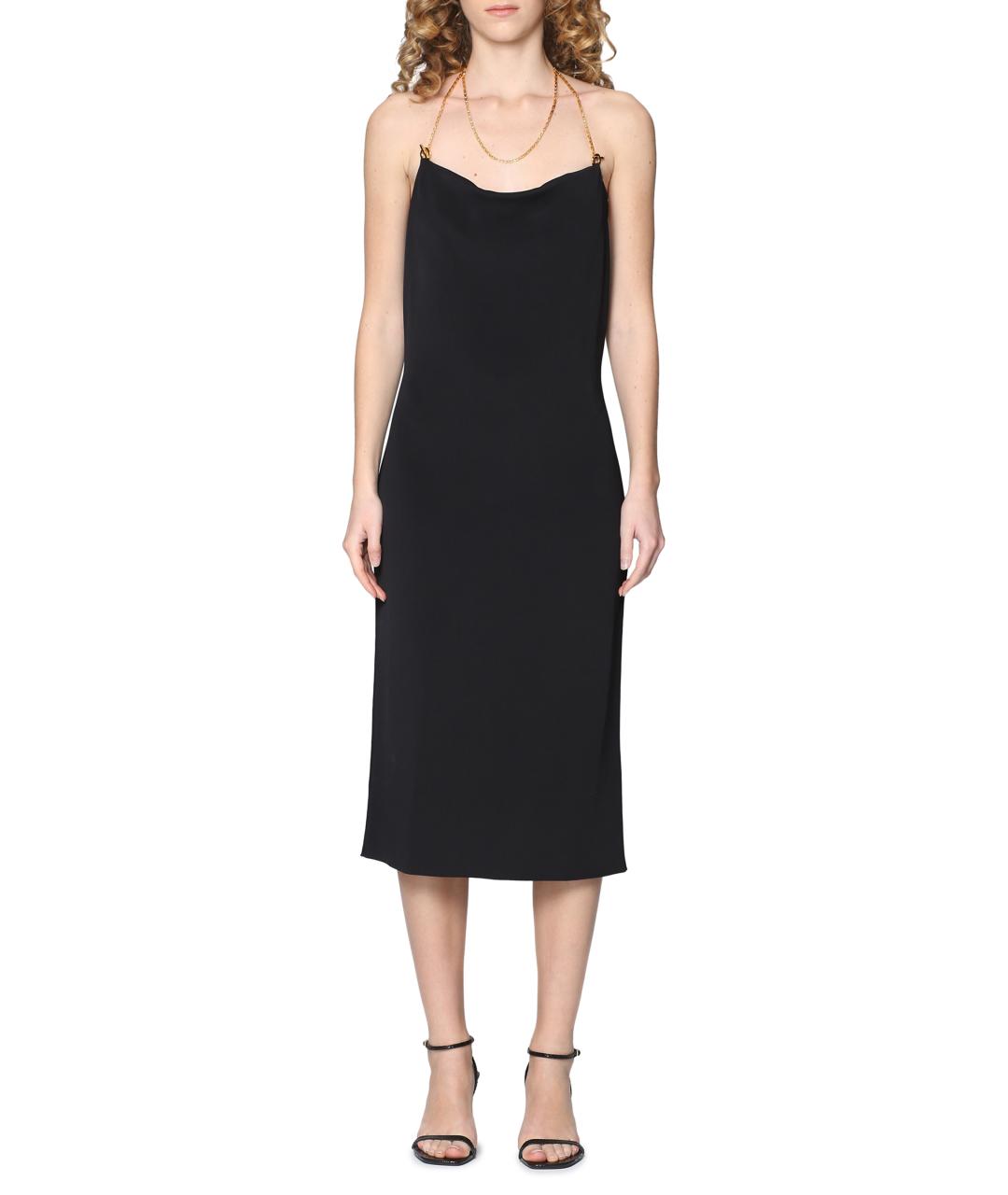 BOTTEGA VENETA Черное вискозное платье, фото 3