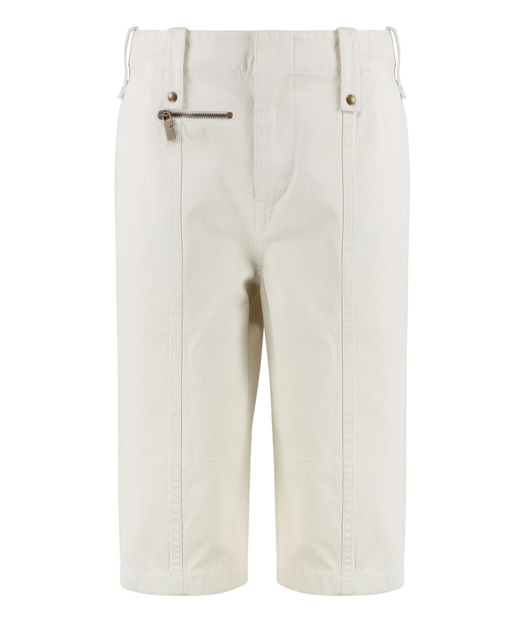 BURBERRY Белые хлопковые шорты, фото 1