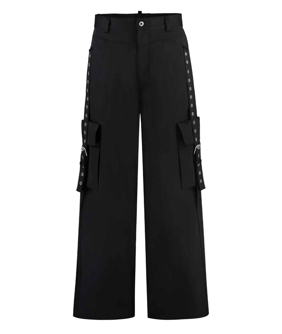 OFF-WHITE Черные хлопковые повседневные брюки, фото 1