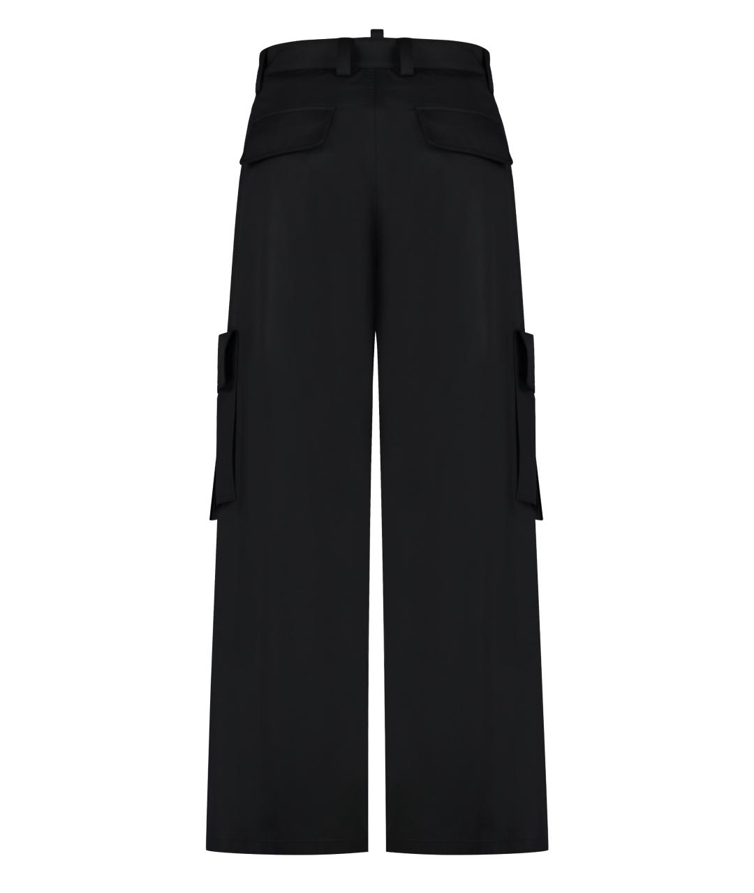 OFF-WHITE Черные хлопковые повседневные брюки, фото 2