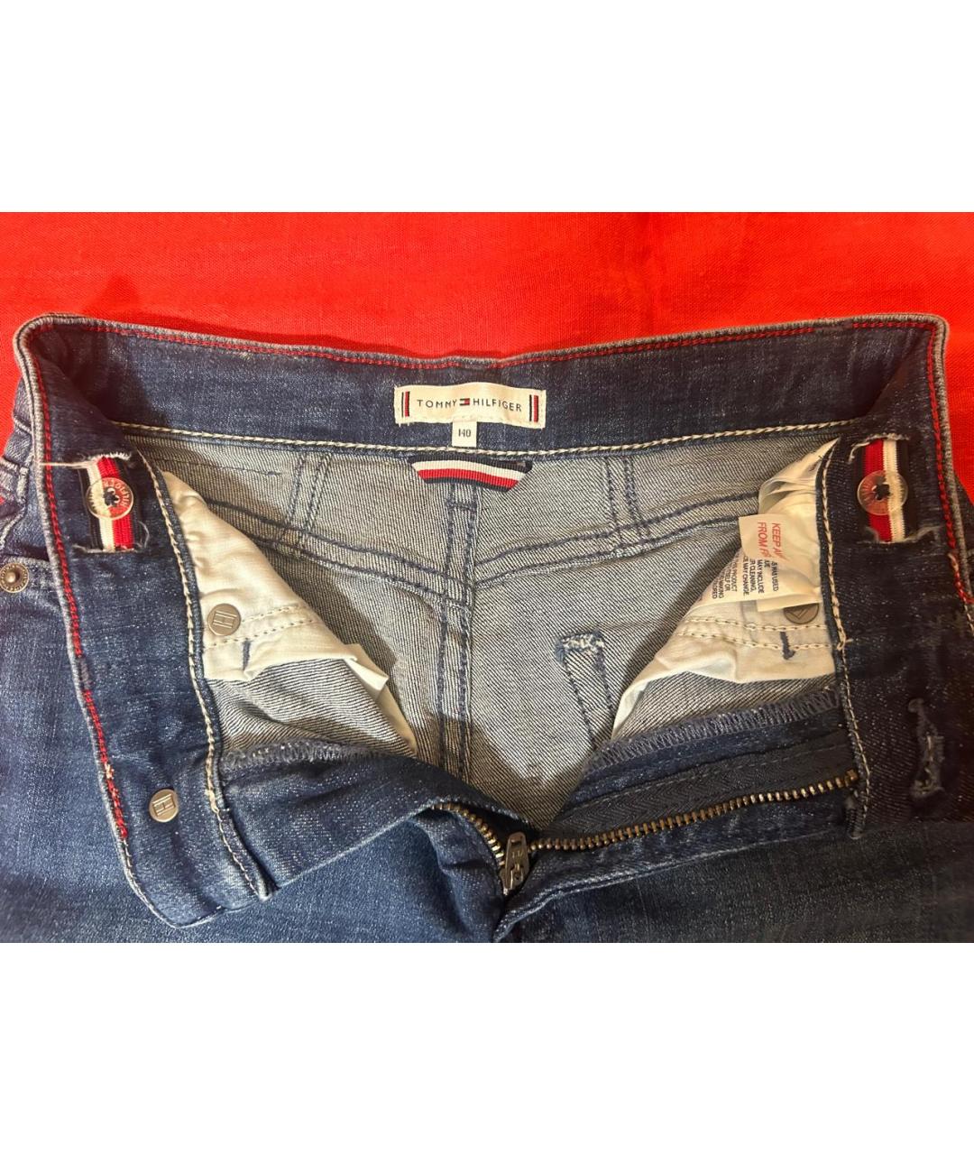 TOMMY HILFIGER Голубые хлопковые детские джинсы, фото 5