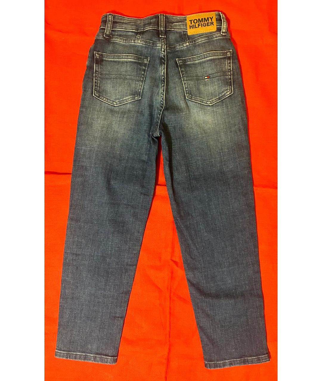 TOMMY HILFIGER Голубые хлопковые детские джинсы, фото 3