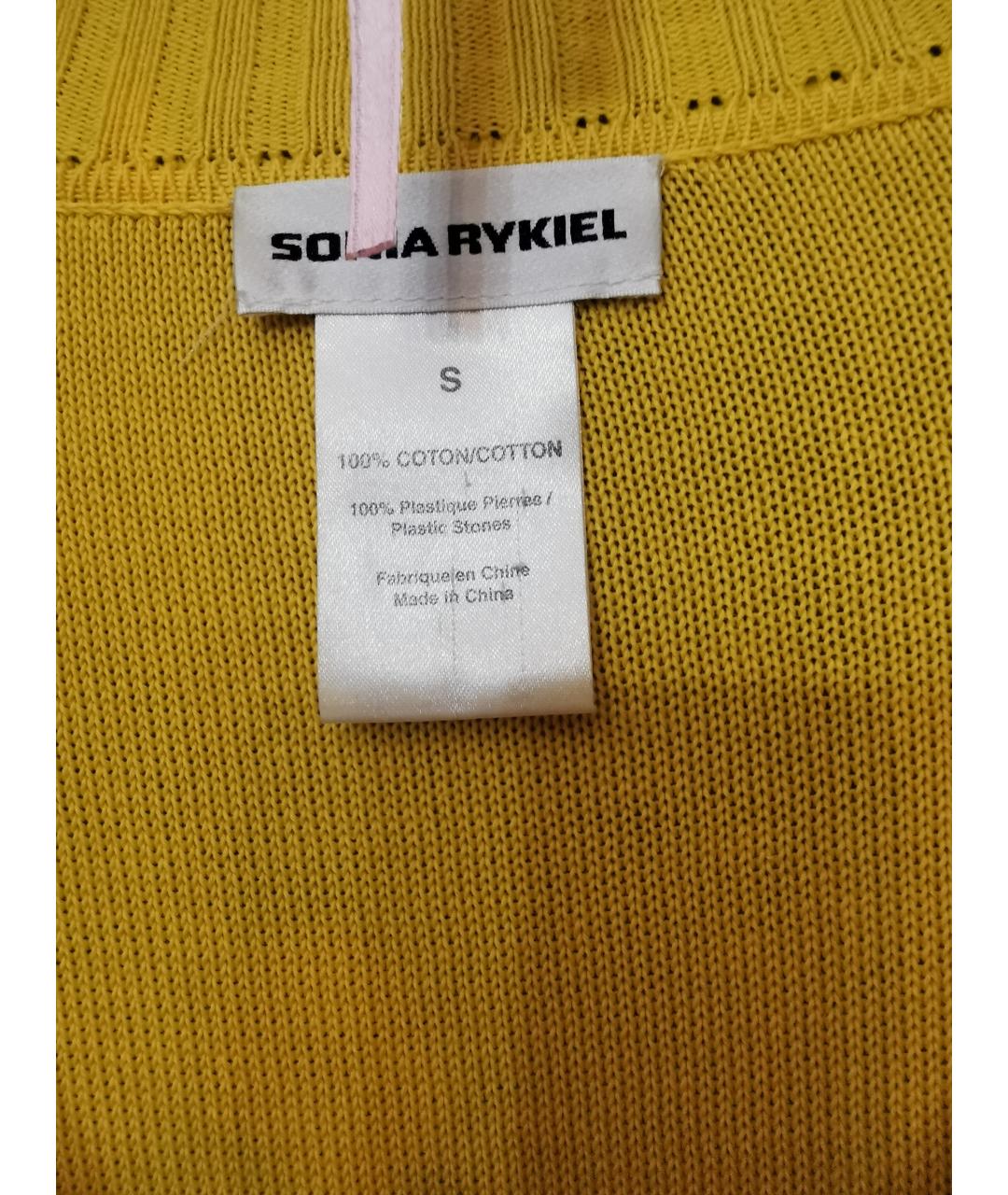 SONIA RYKIEL Желтое хлопковое платье, фото 3