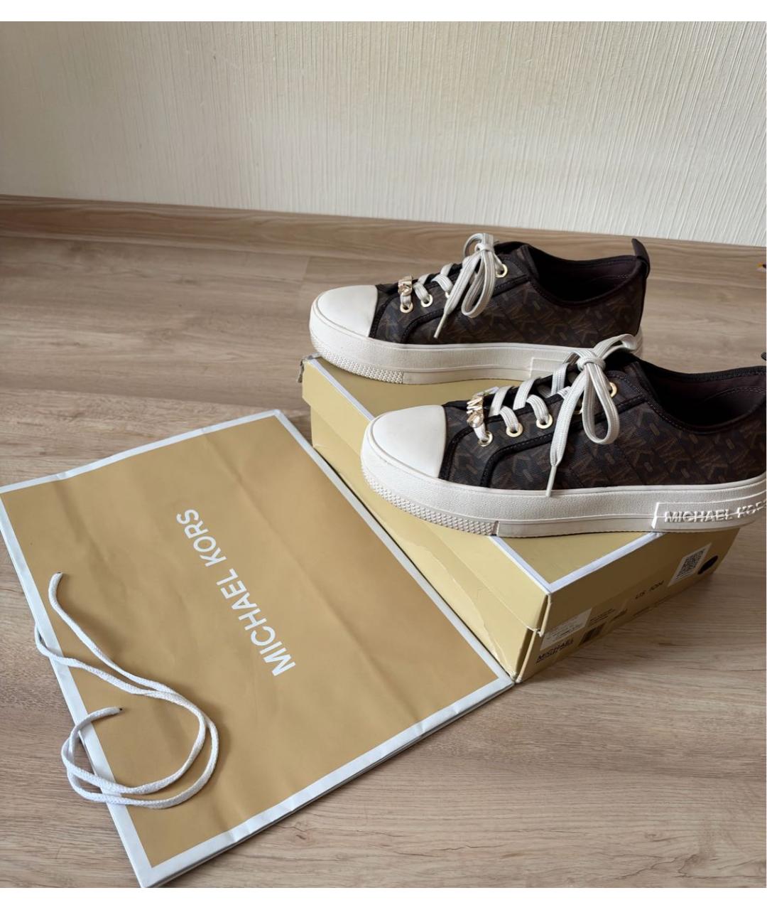 MICHAEL KORS Коричневые кеды, фото 5