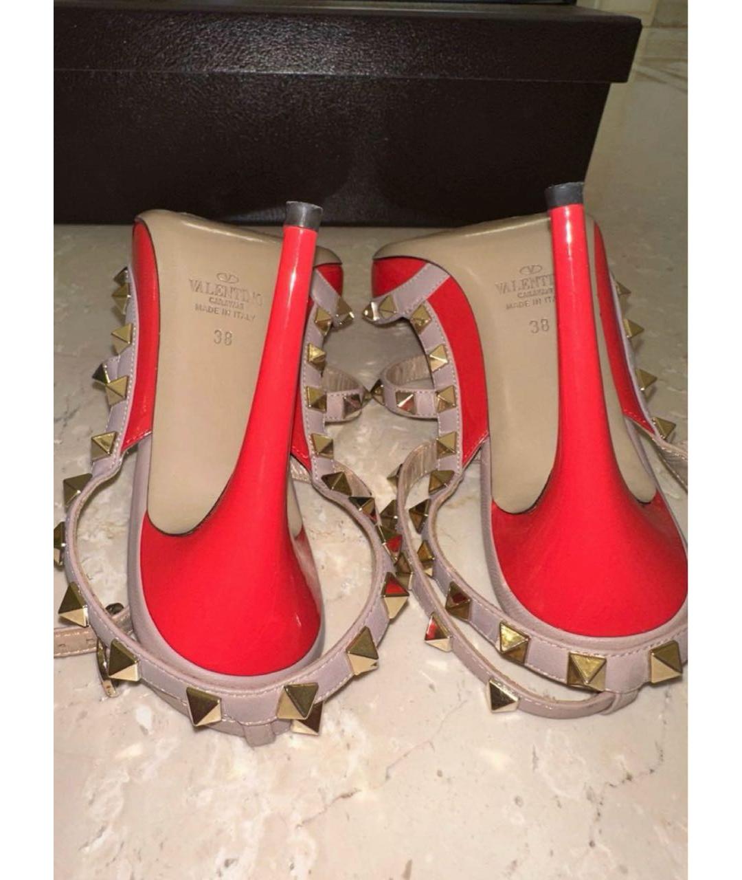VALENTINO Коралловые туфли из лакированной кожи, фото 5