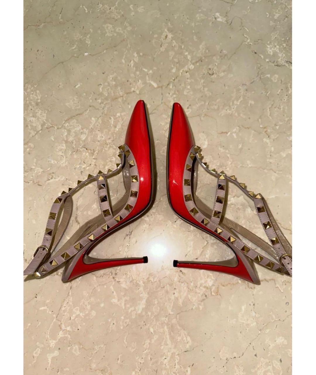 VALENTINO Коралловые туфли из лакированной кожи, фото 4