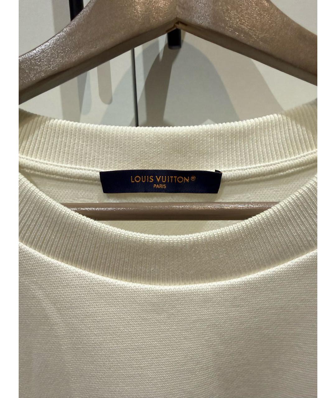 LOUIS VUITTON Белая хлопковая футболка, фото 3