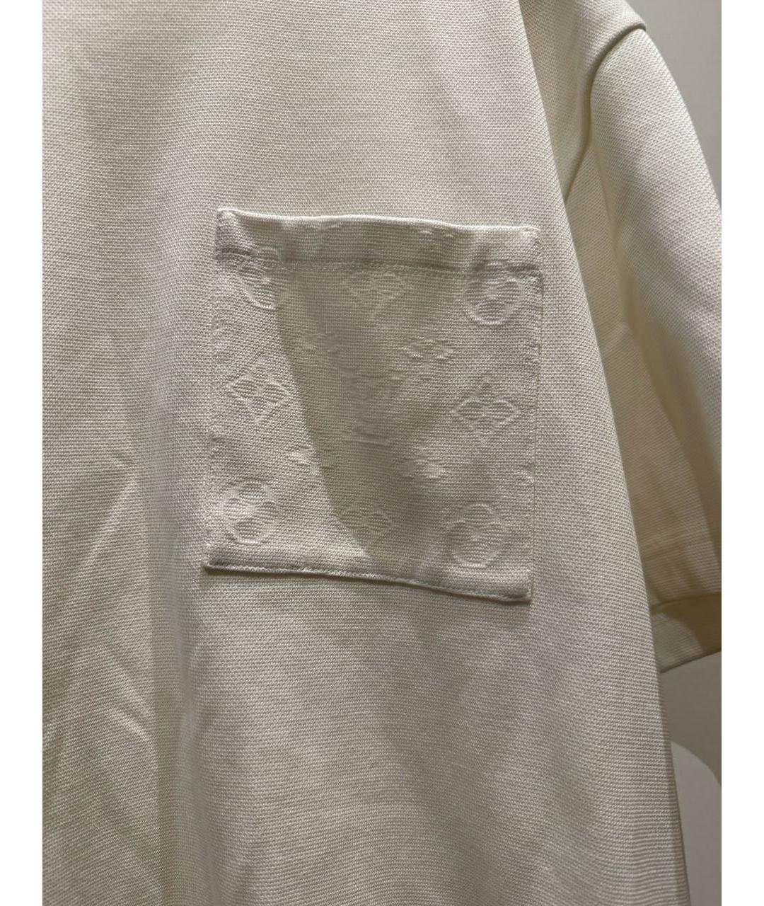 LOUIS VUITTON Белая хлопковая футболка, фото 4