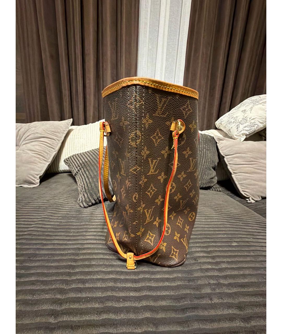 LOUIS VUITTON Коричневая сумка тоут из канвы, фото 2