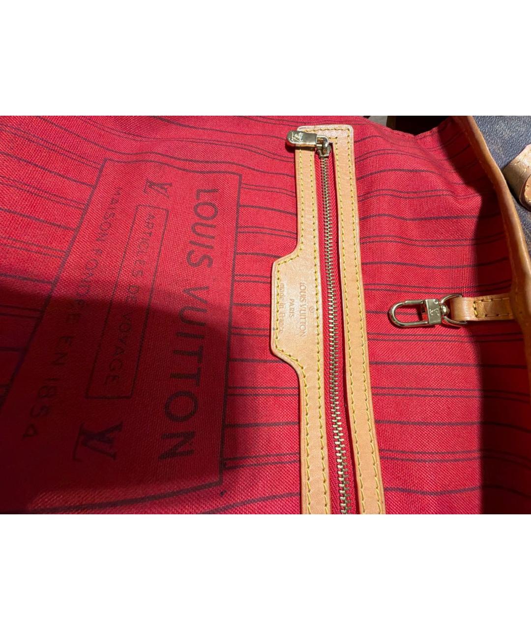 LOUIS VUITTON Коричневая сумка тоут из канвы, фото 5