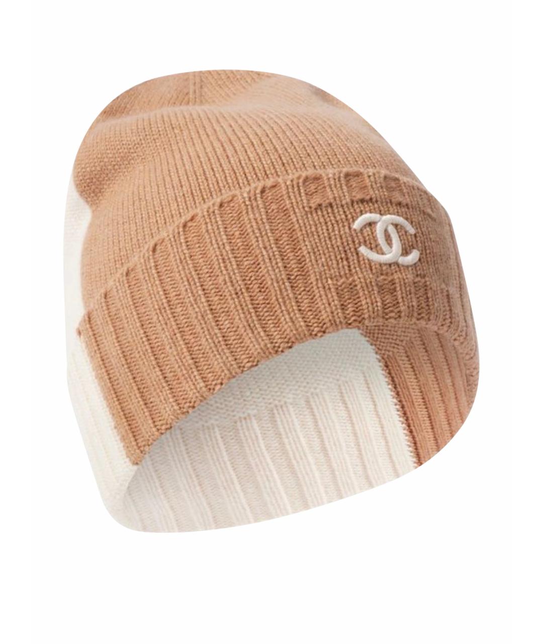 CHANEL Бежевая шерстяная шапка, фото 1