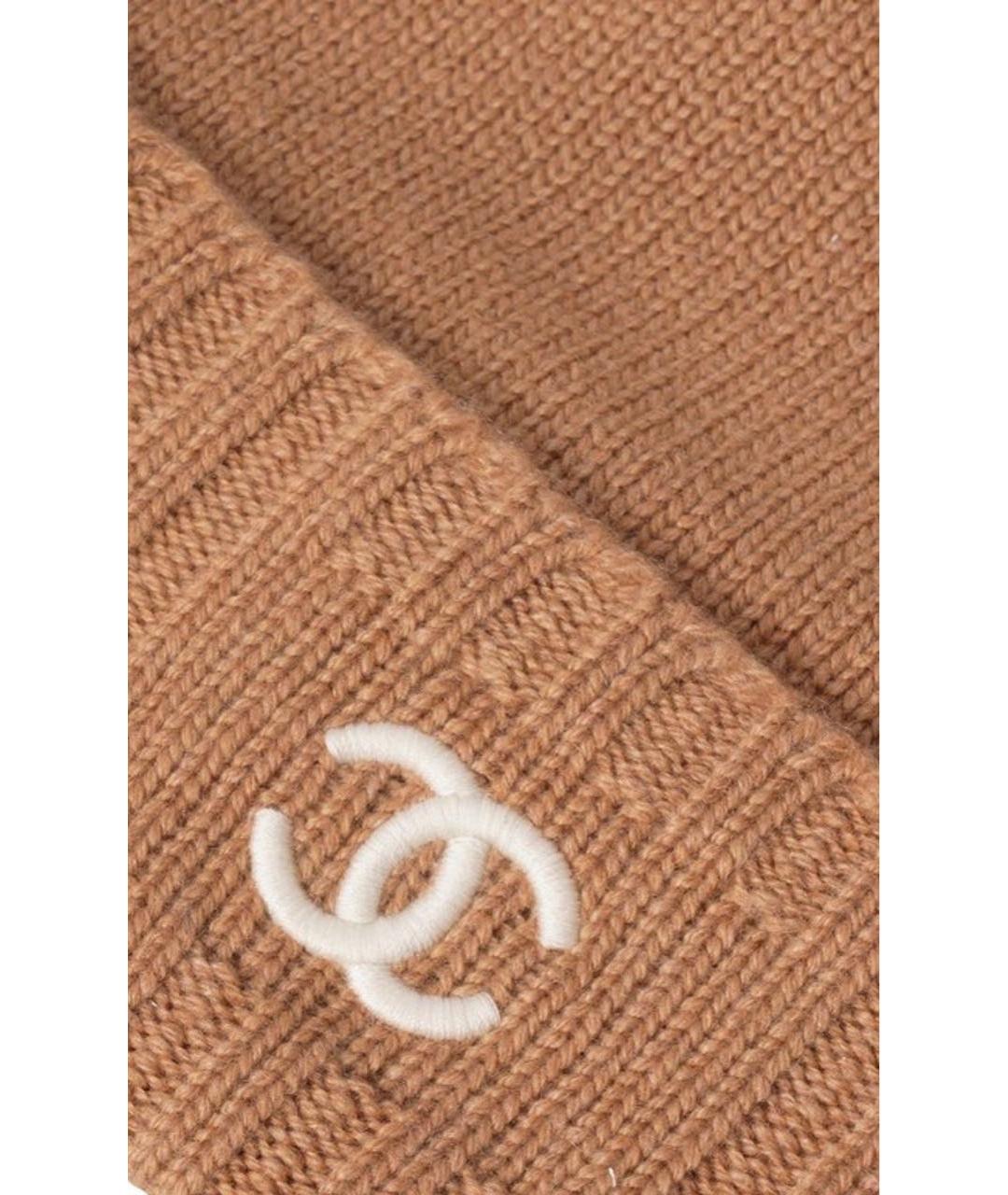 CHANEL Бежевая шерстяная шапка, фото 3