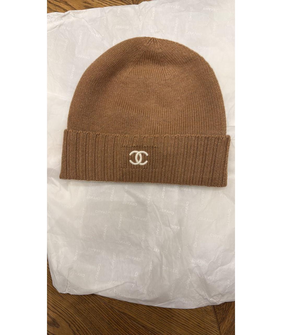 CHANEL Бежевая шерстяная шапка, фото 5