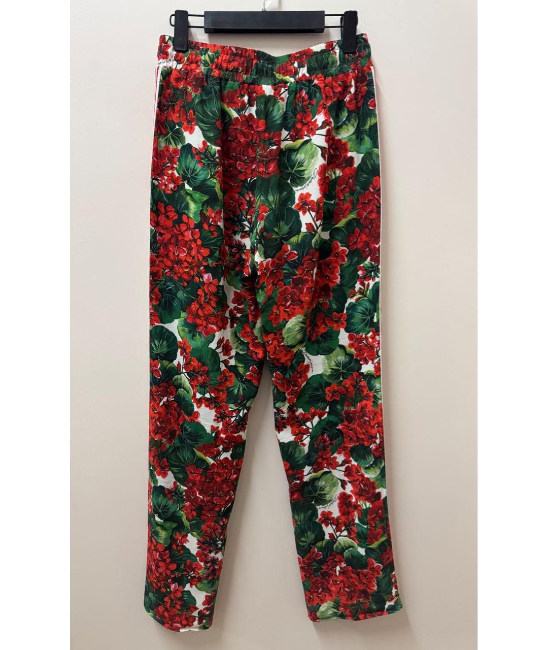 DOLCE&GABBANA Мульти вискозные прямые брюки, фото 2