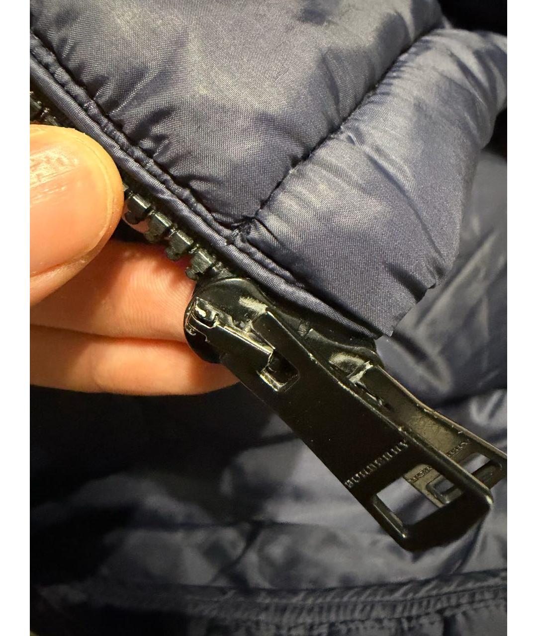 BURBERRY Темно-синяя полиамидовая куртка, фото 6