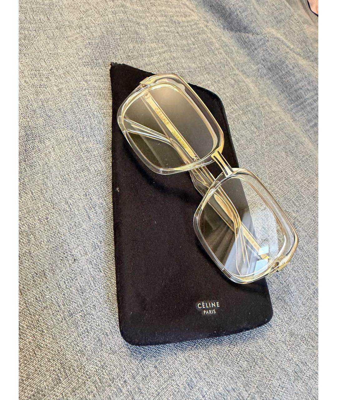 CELINE Прозрачные пластиковые солнцезащитные очки, фото 8