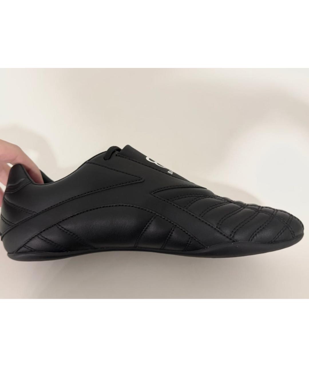 BALENCIAGA Черные кожаные кроссовки, фото 7