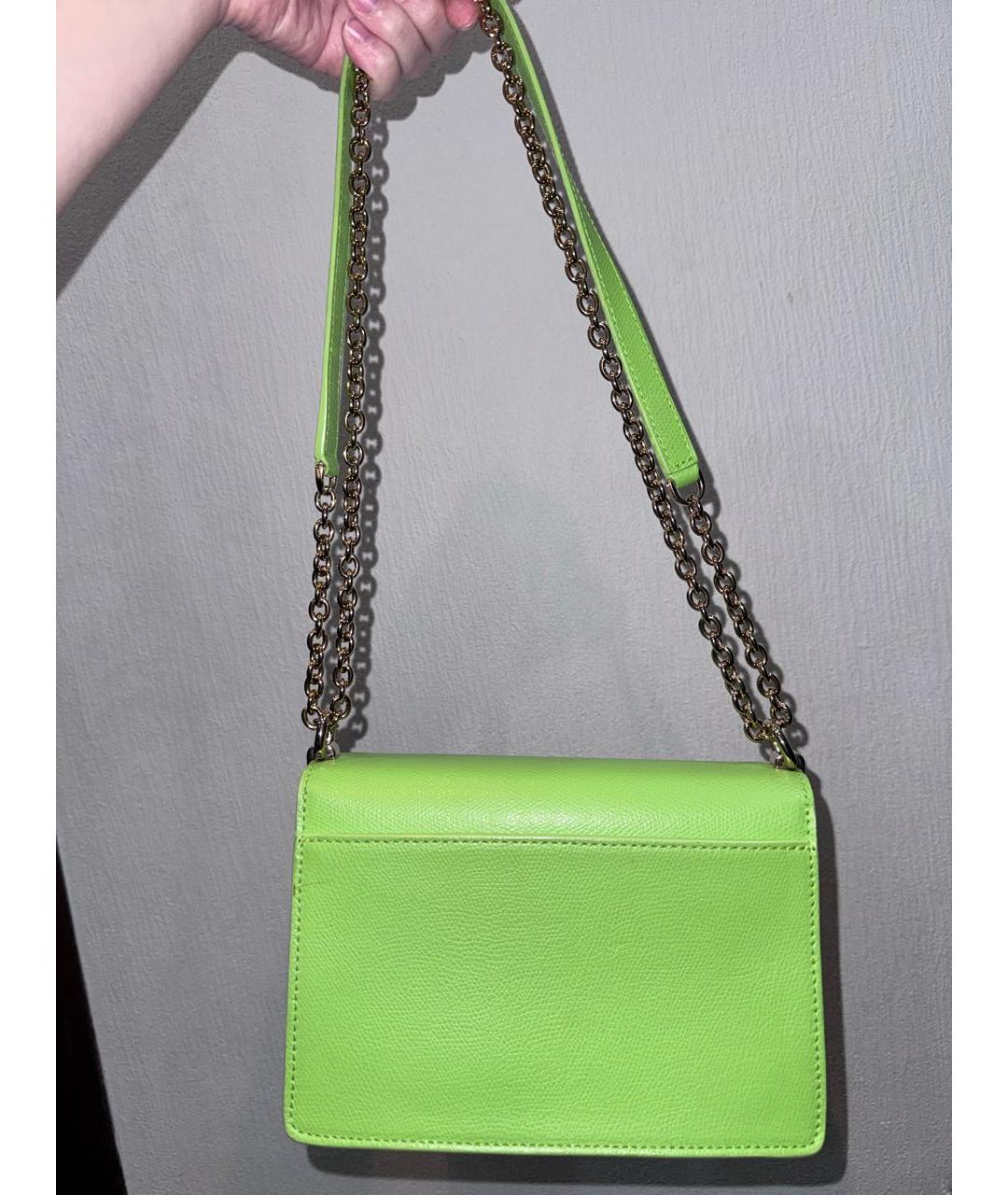FURLA Зеленая кожаная сумка через плечо, фото 3