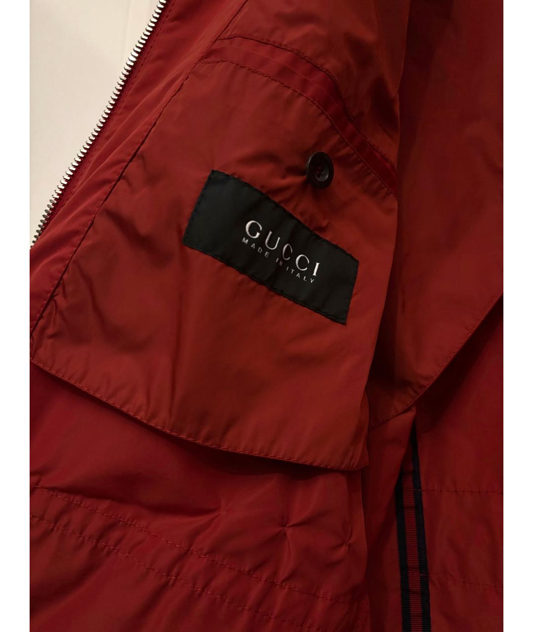 GUCCI Красная полиамидовая куртка, фото 6