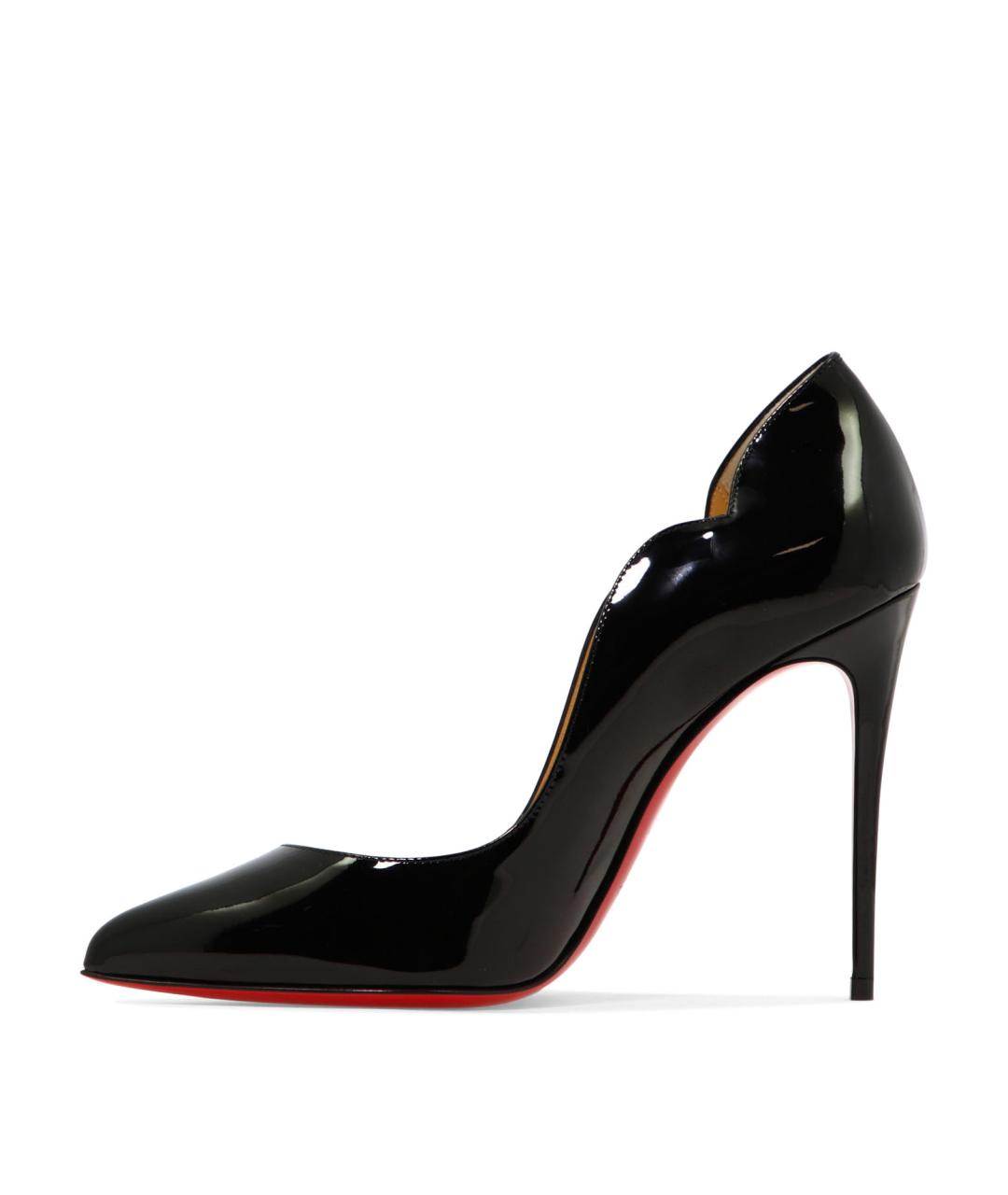 CHRISTIAN LOUBOUTIN Черные кожаные туфли, фото 3