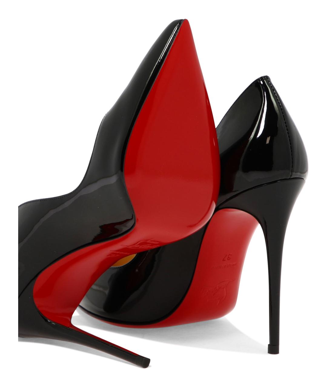 CHRISTIAN LOUBOUTIN Черные кожаные туфли, фото 5