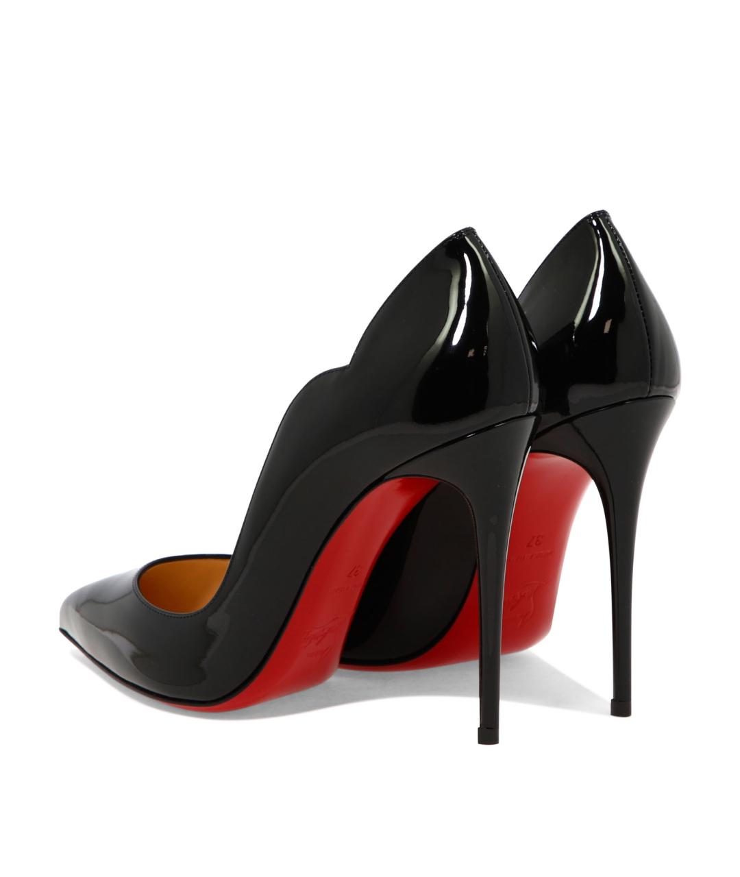 CHRISTIAN LOUBOUTIN Черные кожаные туфли, фото 4