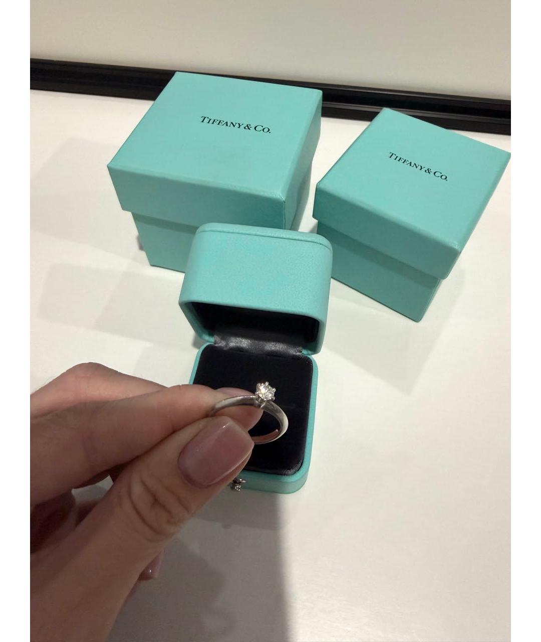 TIFFANY&CO Серебряное платиновое кольцо, фото 8