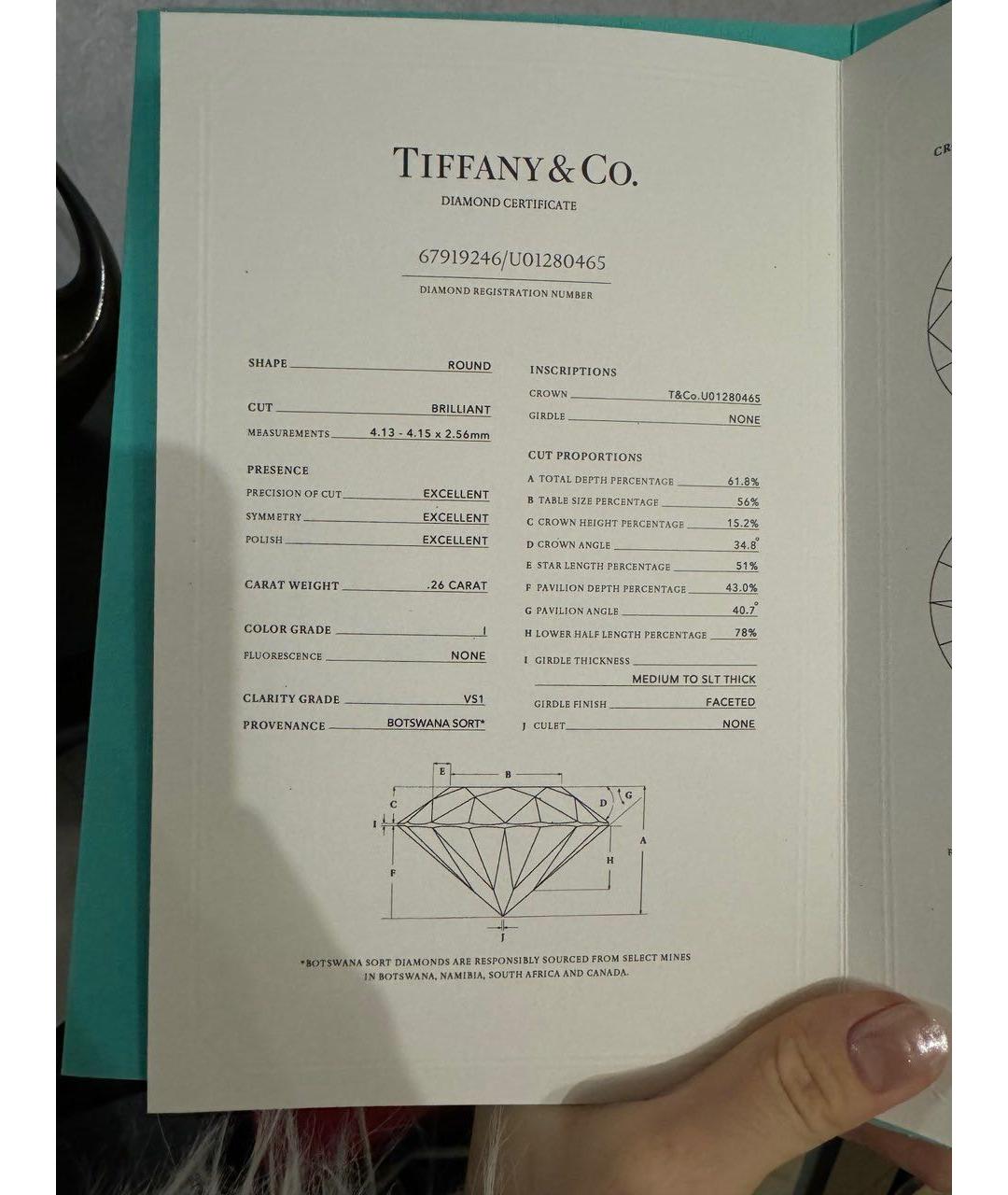 TIFFANY&CO Серебряное платиновое кольцо, фото 6