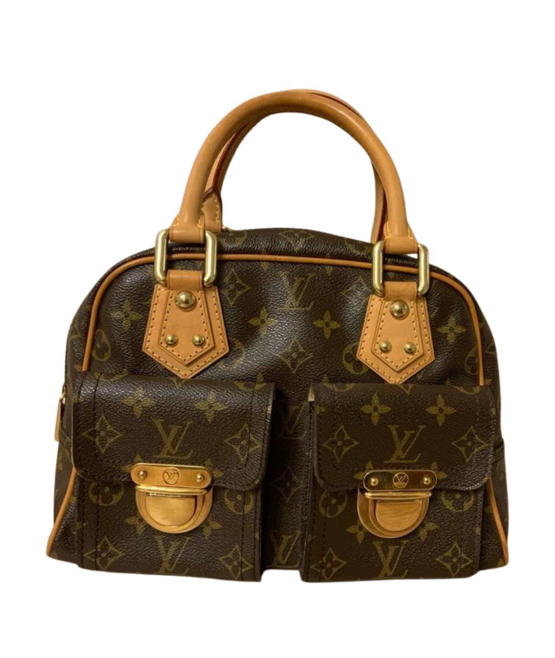 LOUIS VUITTON Коричневая сумка с короткими ручками из канвы, фото 1