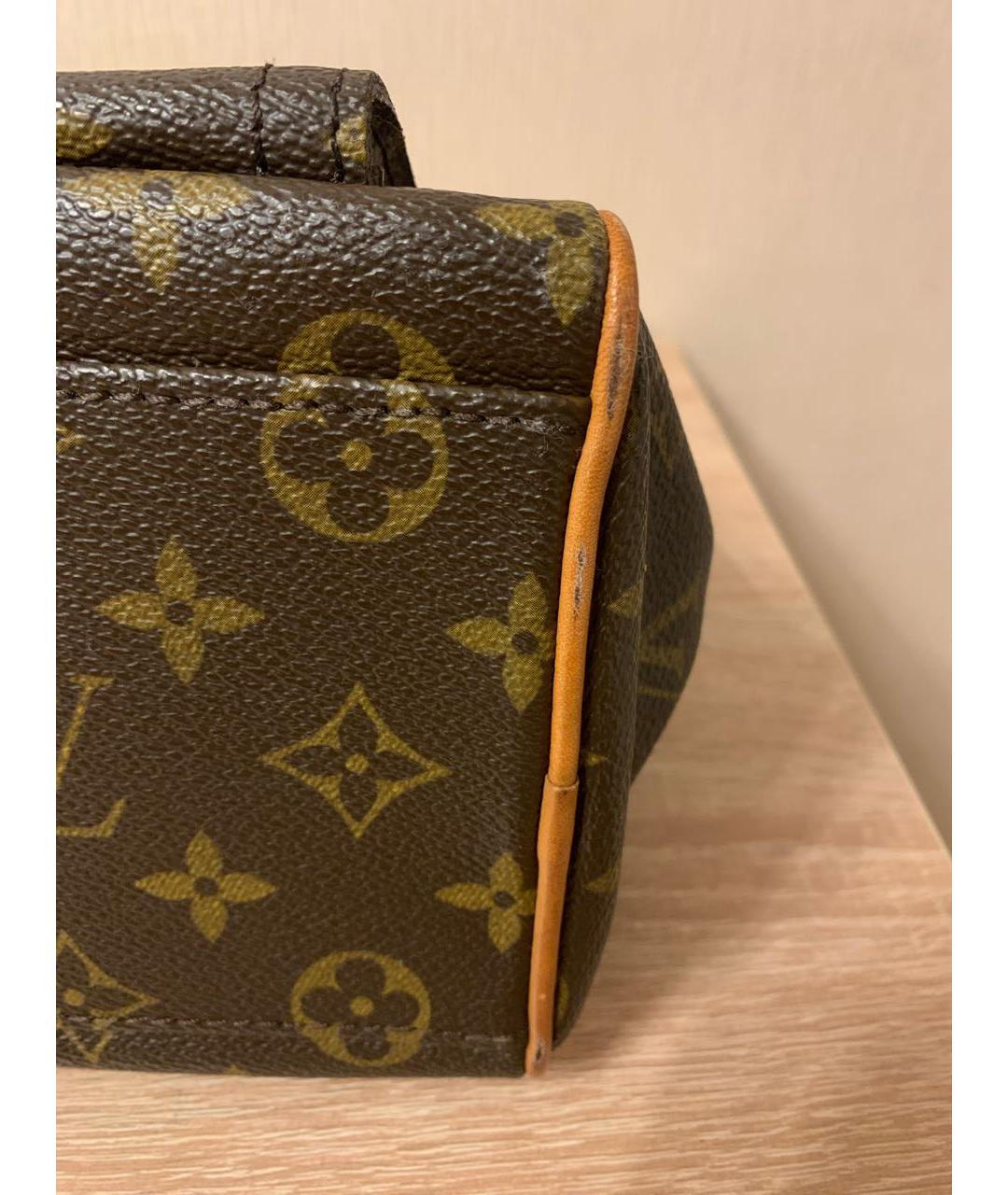 LOUIS VUITTON Коричневая сумка с короткими ручками из канвы, фото 6
