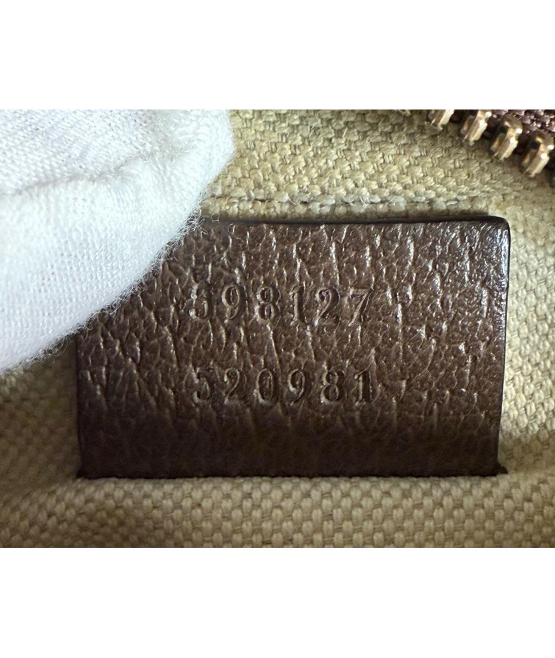 GUCCI Бежевая сумка через плечо из канвы, фото 8
