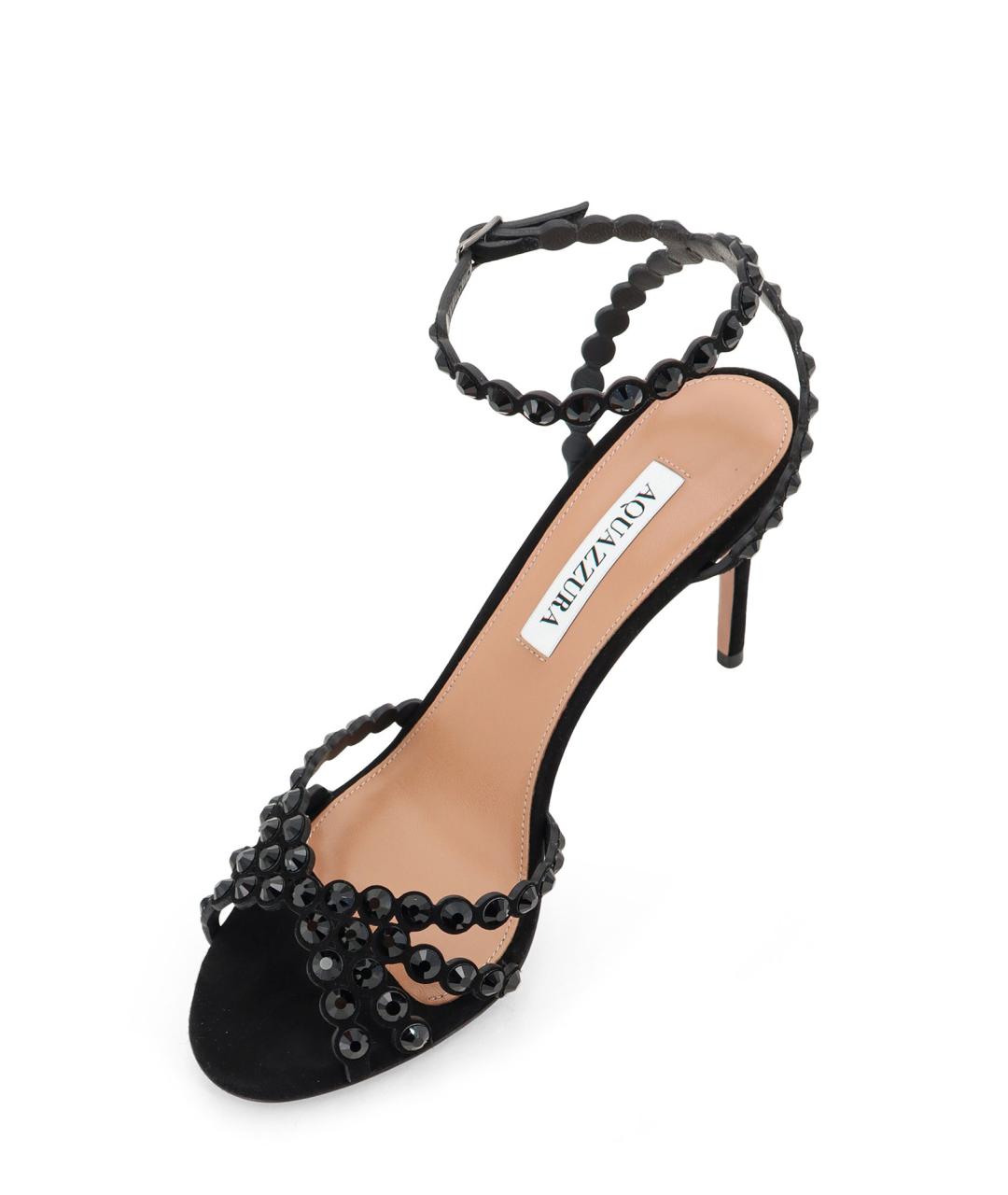 AQUAZZURA Черные босоножки, фото 4
