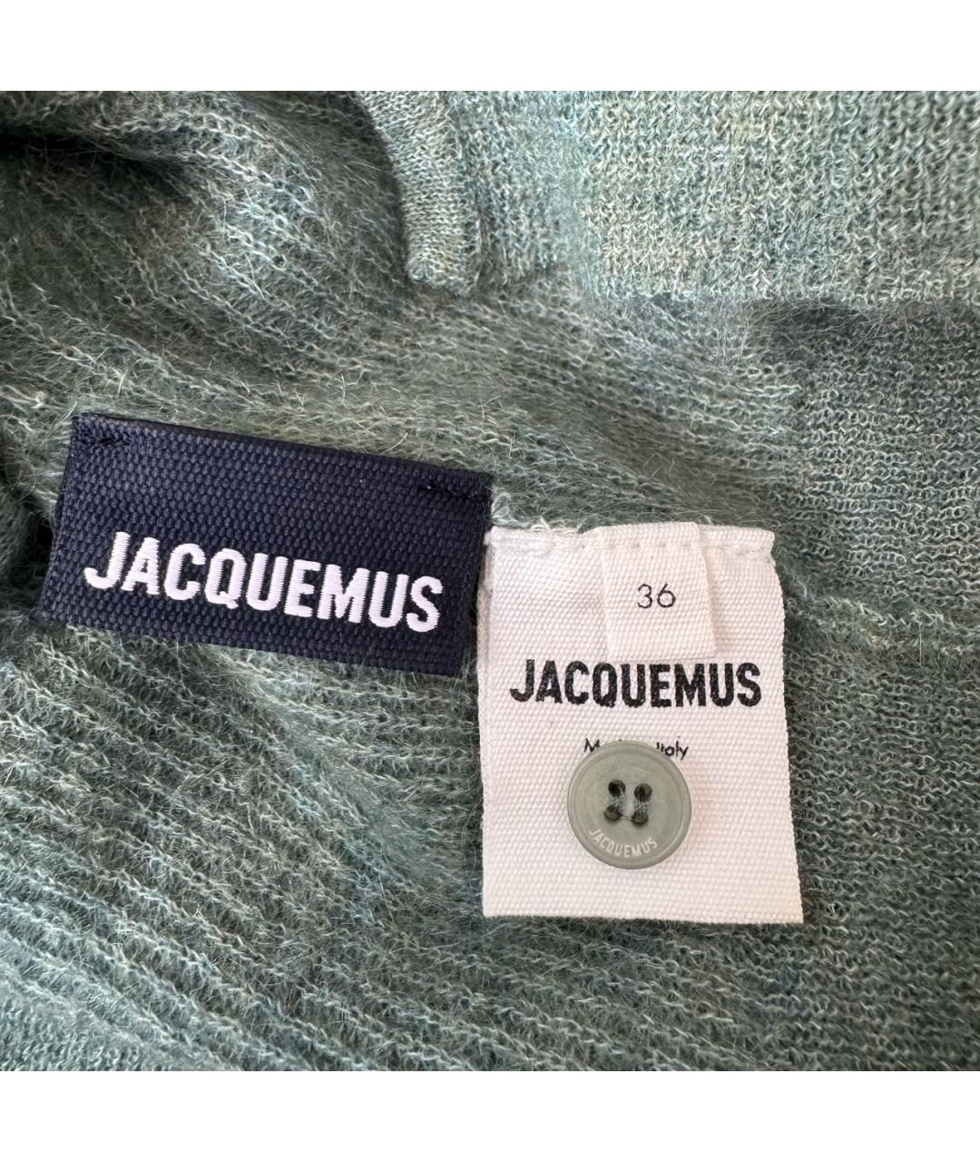 JACQUEMUS Зеленый шерстяной кардиган, фото 5