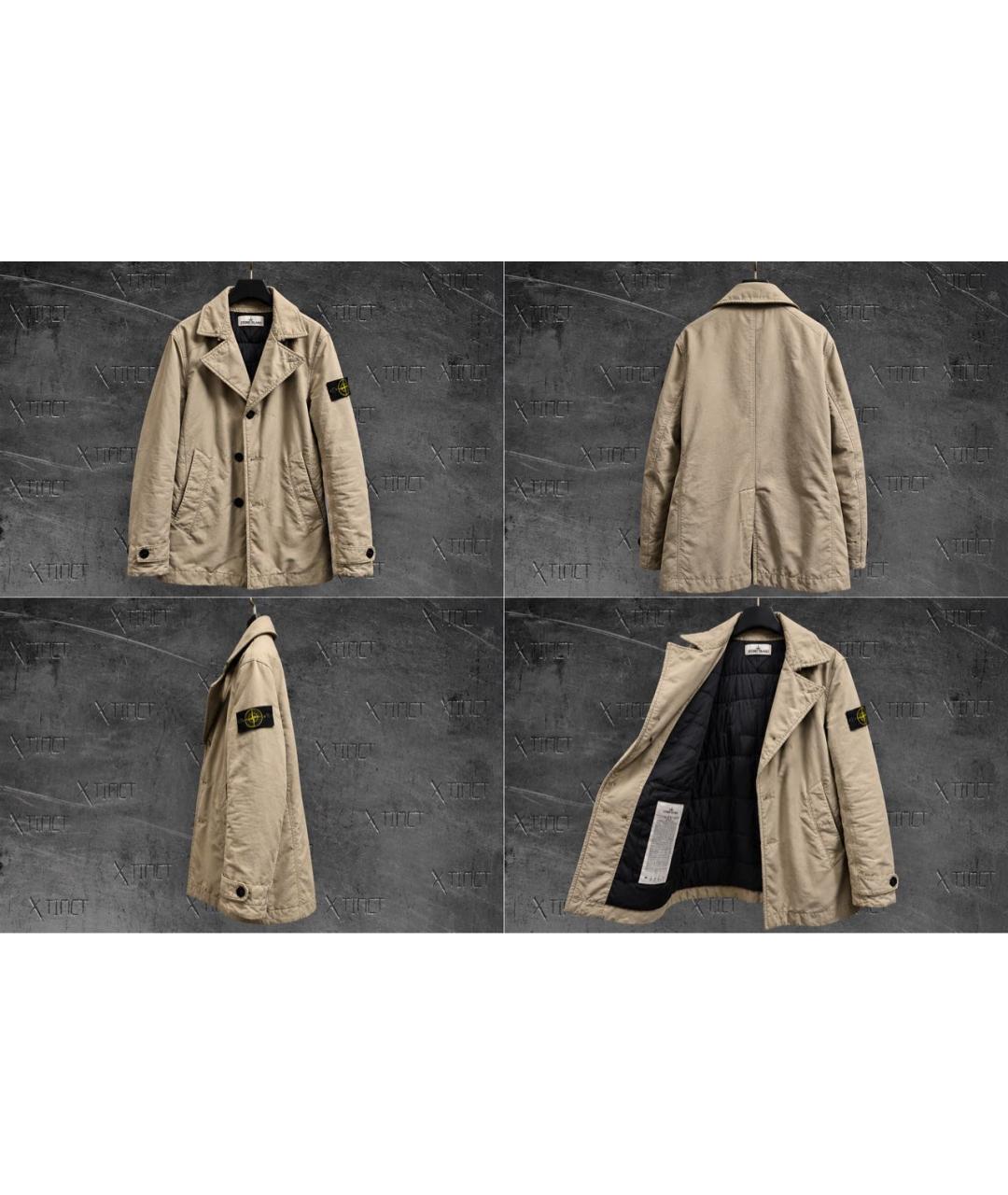 STONE ISLAND Бежевая полиэстеровая куртка, фото 5