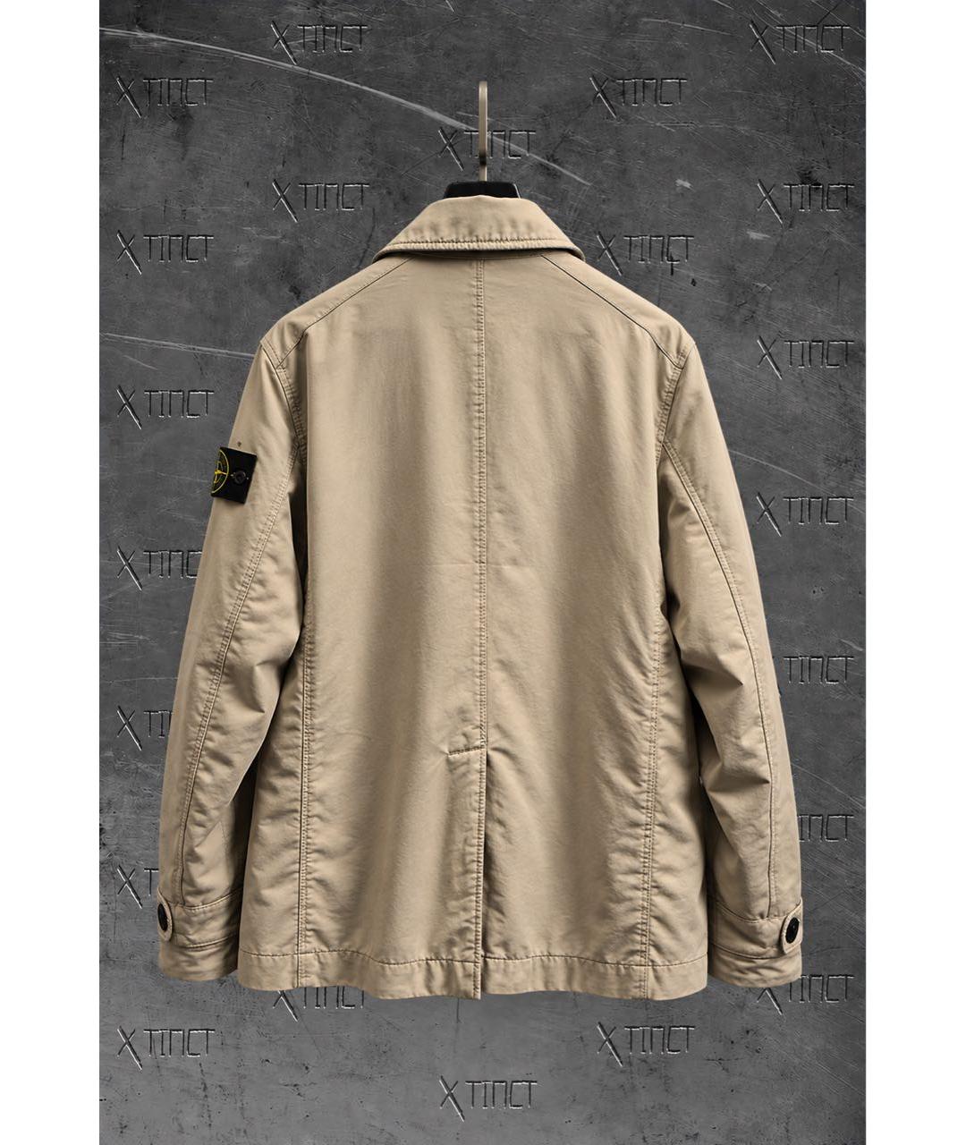 STONE ISLAND Бежевая полиэстеровая куртка, фото 2