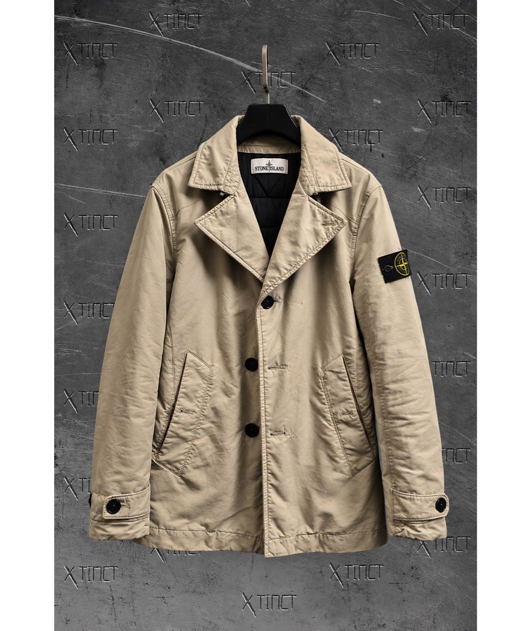 STONE ISLAND Бежевая полиэстеровая куртка, фото 6