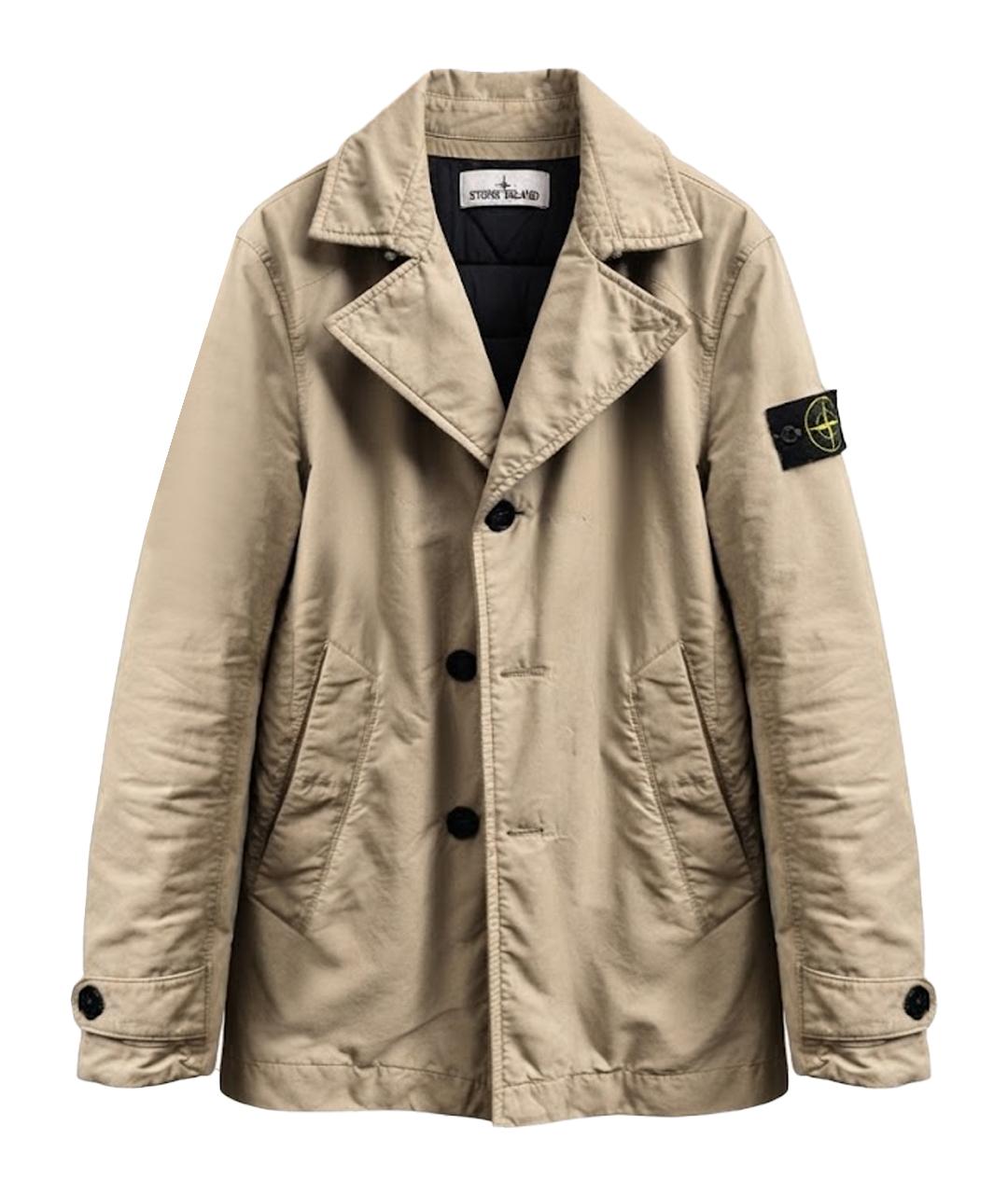 STONE ISLAND Бежевая полиэстеровая куртка, фото 1