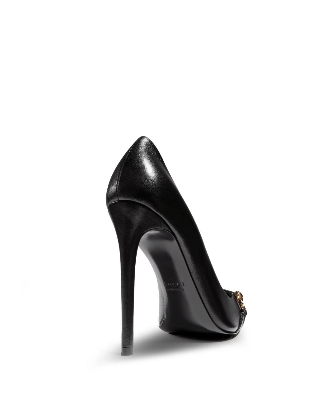 GUCCI Черные кожаные туфли, фото 3
