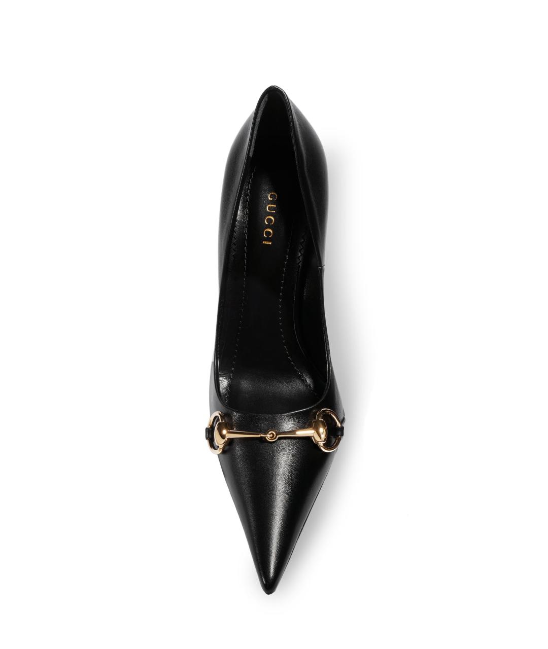 GUCCI Черные кожаные туфли, фото 4