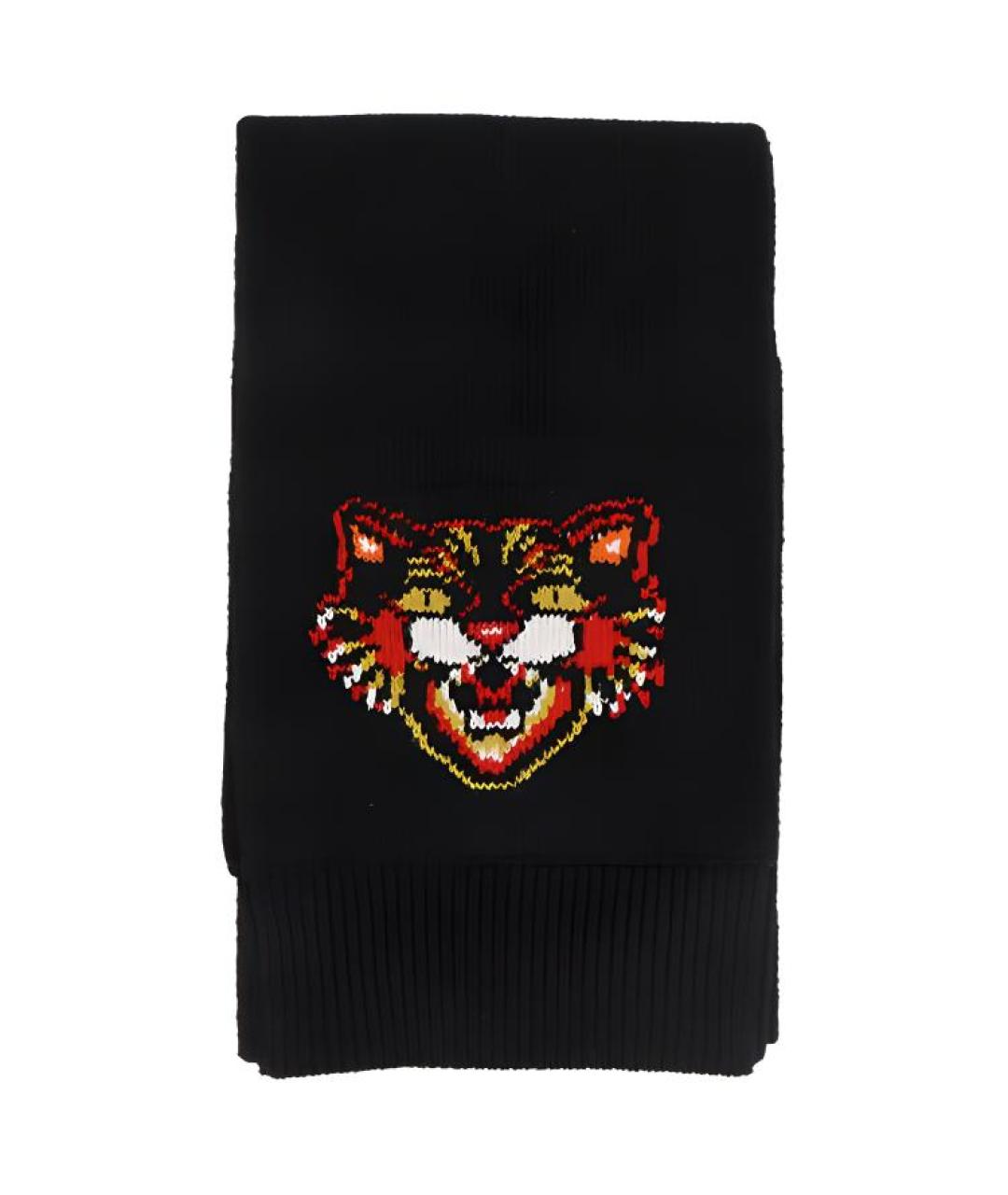 GUCCI Черный шарф, фото 1