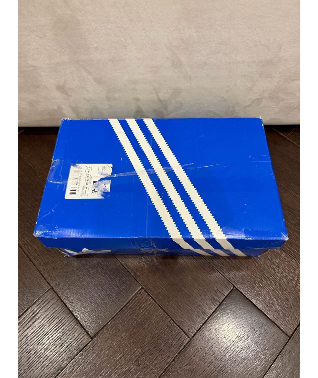 ADIDAS Коричневые кожаные низкие кроссовки / кеды, фото 7