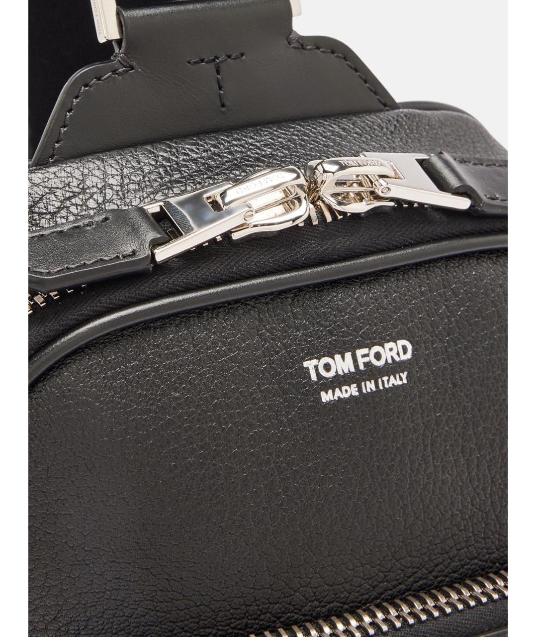 TOM FORD Черная кожаная сумка на плечо, фото 5