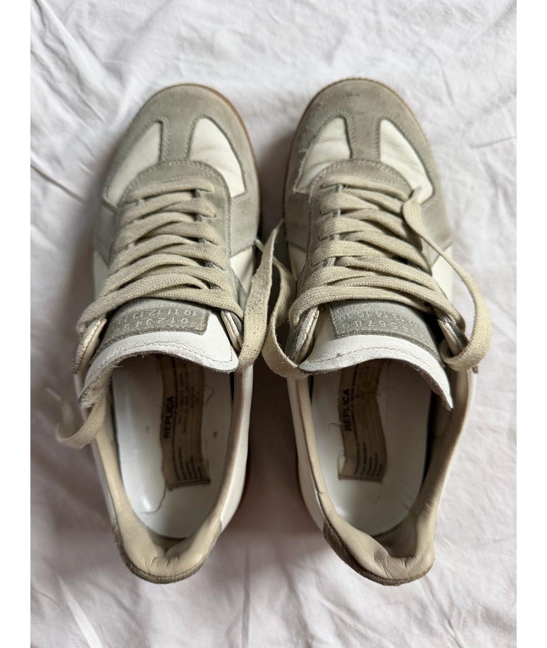 MAISON MARGIELA Кожаные кеды, фото 3