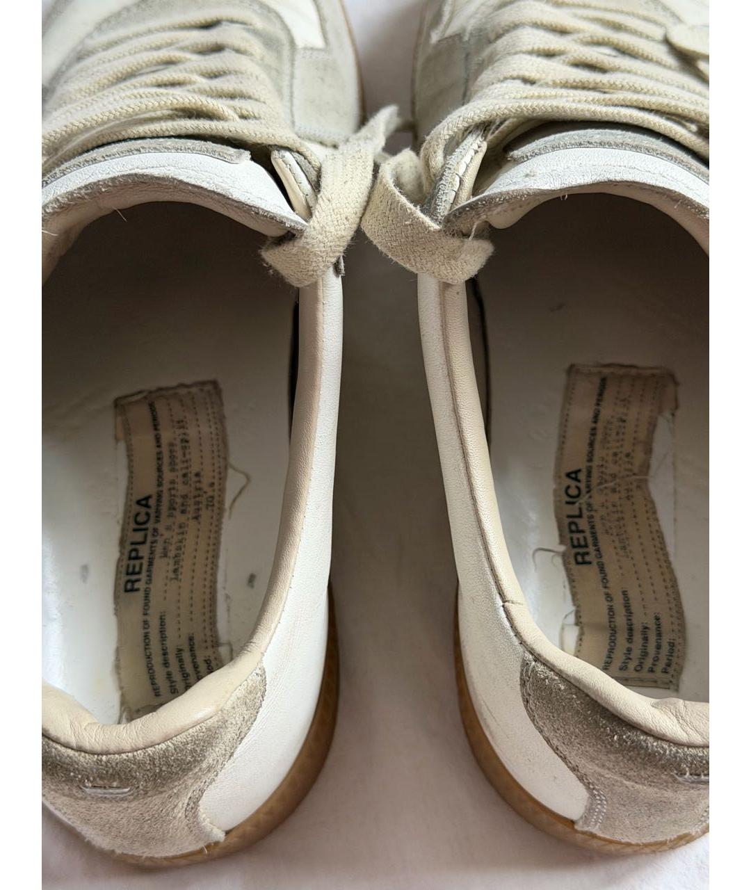 MAISON MARGIELA Кожаные кеды, фото 4