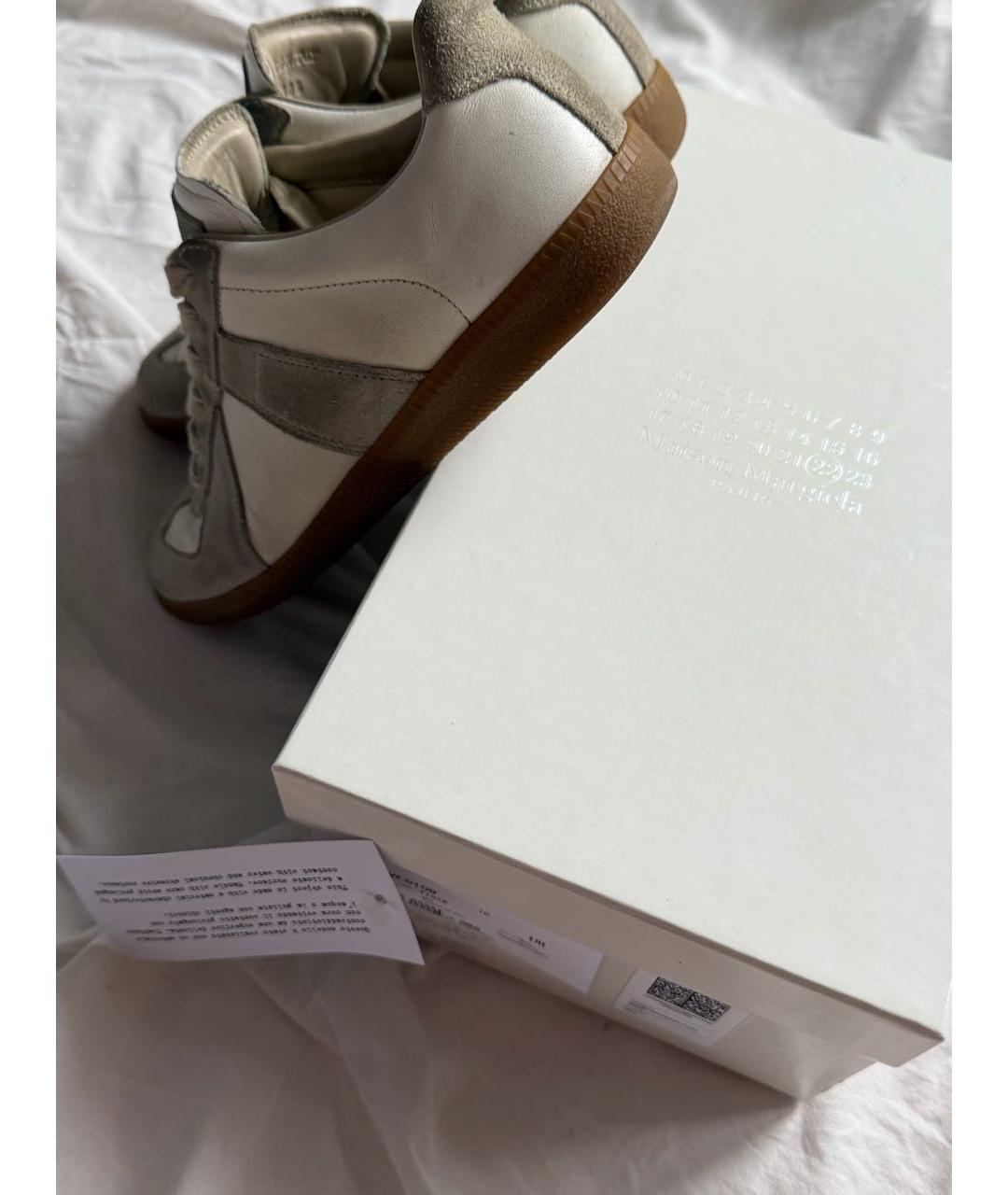MAISON MARGIELA Кожаные кеды, фото 6