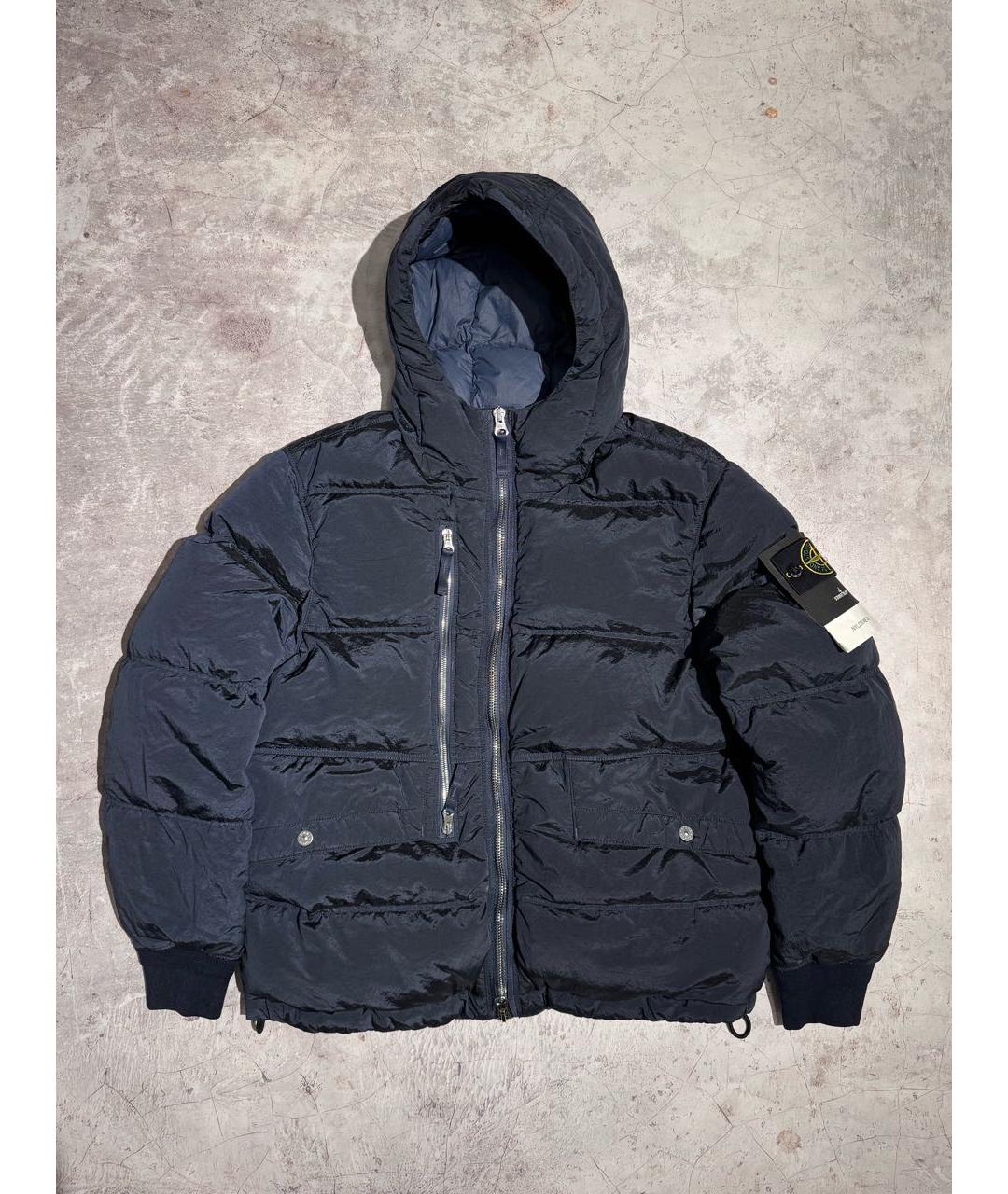 STONE ISLAND Темно-синяя нейлоновая куртка, фото 6