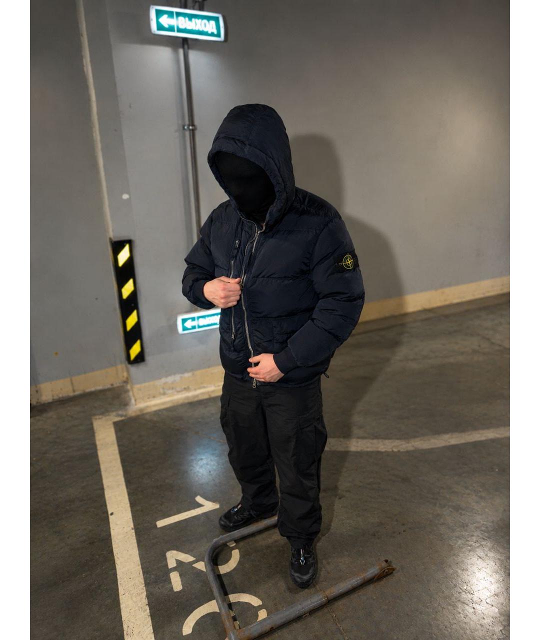 STONE ISLAND Темно-синяя нейлоновая куртка, фото 5