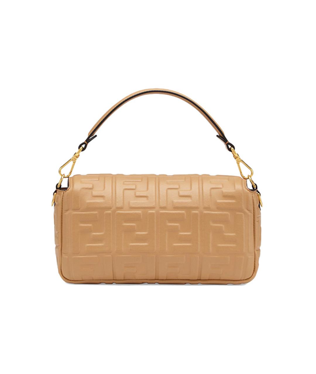 FENDI Коричневая кожаная сумка через плечо, фото 3